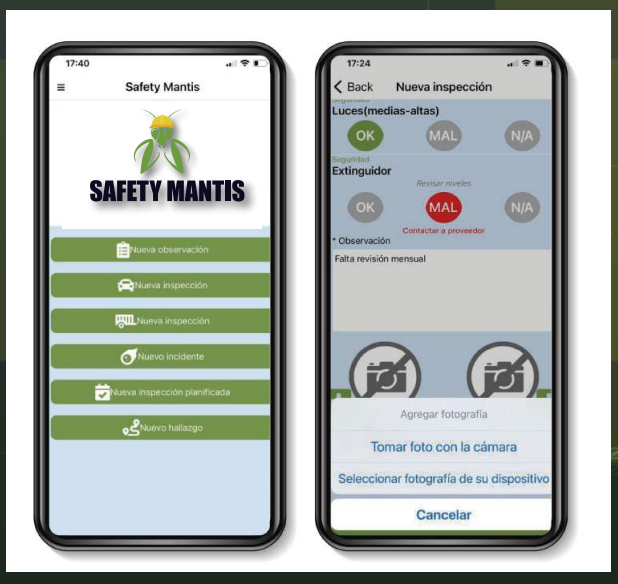 Listas de Verificación diaria de Vehículos. Safety Mantis. Suite de Seguridad Industrial